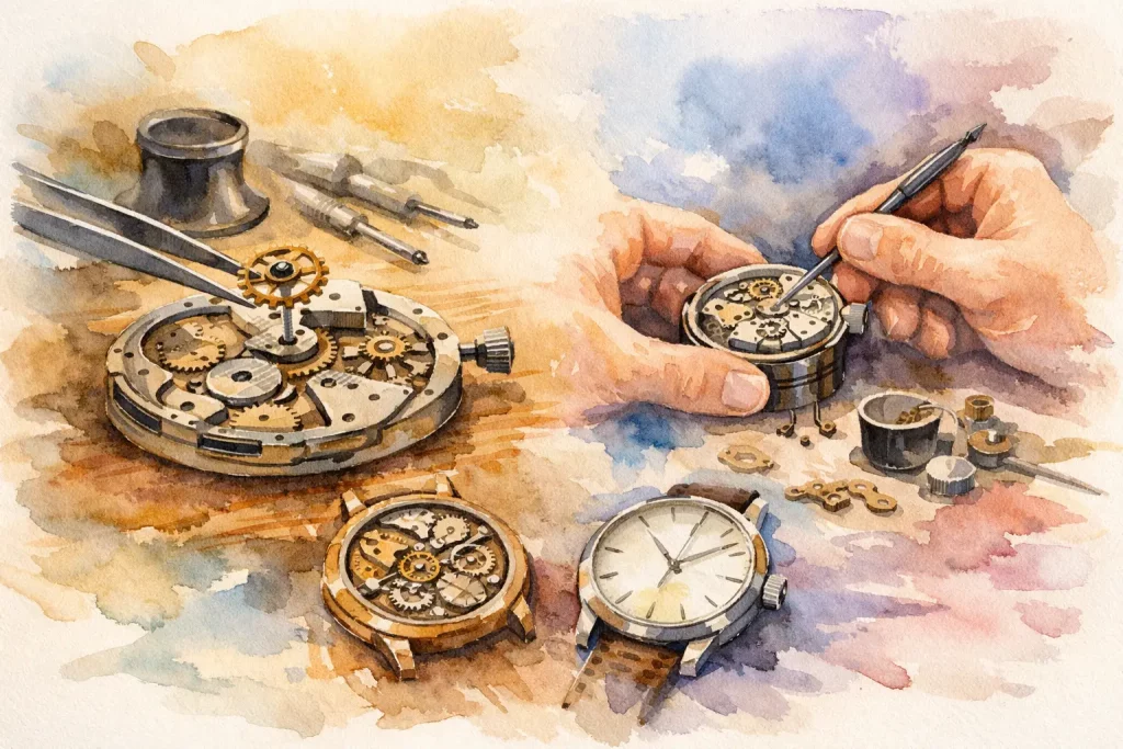 horloge revisie versus reparatie uitgelegd