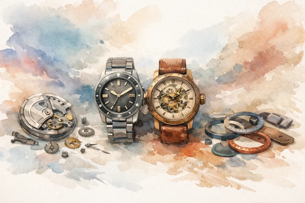 Originele onderdelen of aftermarket bij horloges