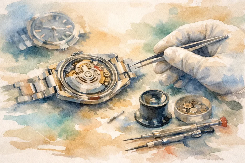 Voorbeeld van Rolex revisie uitgelegd
