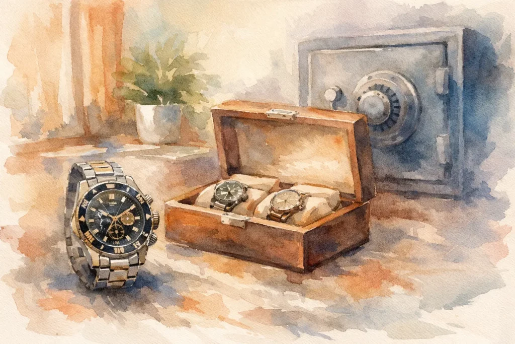 Hoe bewaar je een luxehorloge veilig thuis?