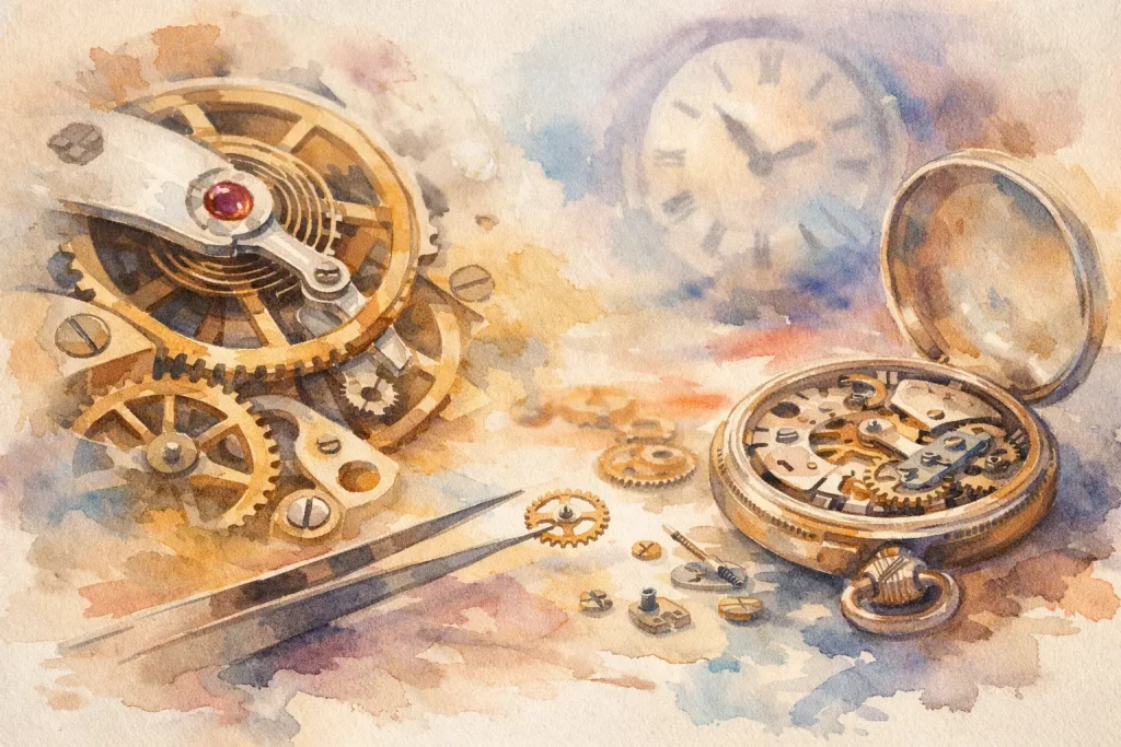 Horloge workshop mechanisch uurwerk uitgelegd